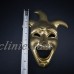 Vintage Solid Brass Jester Comedy Mask Hanging Wall Decor Face Clown 8.5" Tall   183355630917